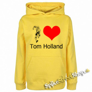 I LOVE TOM HOLLAND - žltá pánska mikina