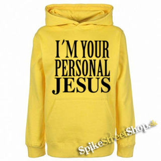I'M YOUR PERSONAL JESUS - žltá pánska mikina