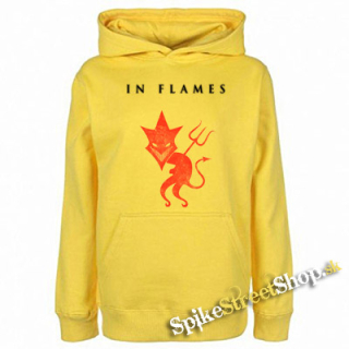 IN FLAMES - Devil - žltá pánska mikina