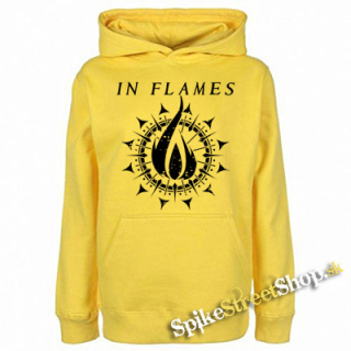 IN FLAMES - Sign - žltá pánska mikina