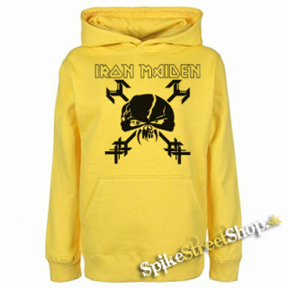 IRON MAIDEN - Final Frontier Crest - žltá pánska mikina