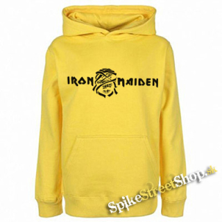 IRON MAIDEN - Logo - žltá pánska mikina