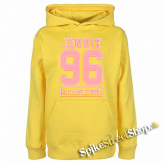 BLACKPINK - JENNIE 96 - Pink Number Years - žltá pánska mikina
