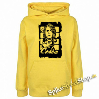 KURT COBAIN - Guitar - žltá pánska mikina