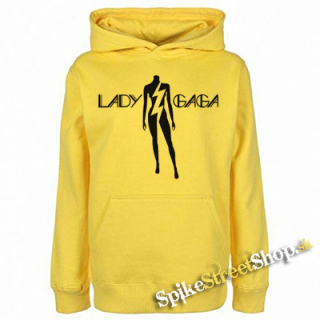 LADY GAGA - Logo - žltá pánska mikina