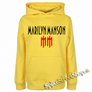 MARILYN MANSON - Logo Crest - žltá pánska mikina