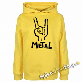 METAL - žltá pánska mikina