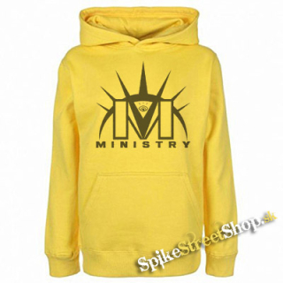 MINISTRY - Logo Eyes - žltá pánska mikina