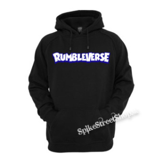 RUMBLEVERSE - Logo Blue White - čierna pánska mikina