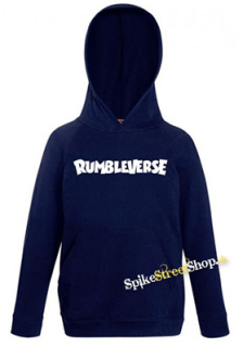 RUMBLEVERSE - Logo White - tmavomodrá detská mikina