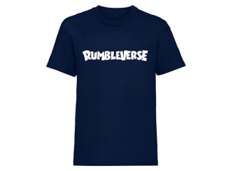 RUMBLEVERSE - Logo White - tmavomodré pánske tričko