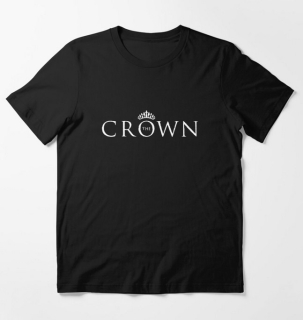 THE CROWN - Logo Netflix Bestseller - čierne detské tričko