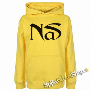NAS - Logo Hip Hop Legend - žltá pánska mikina