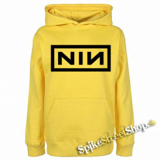 NINE INCH NAILS - Logo Crest - žltá pánska mikina