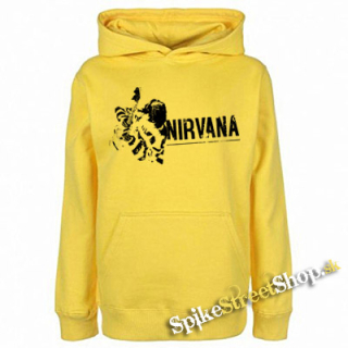 NIRVANA - Kurt Cobain - žltá pánska mikina