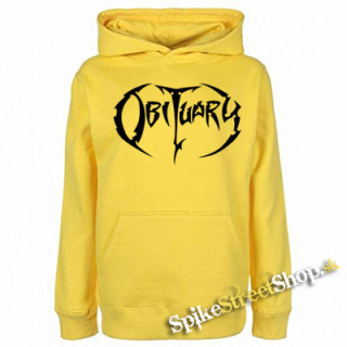 OBITUARY - Logo - žltá pánska mikina