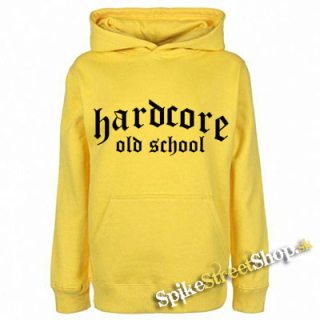 OLD SCHOOL HARDCORE - žltá pánska mikina