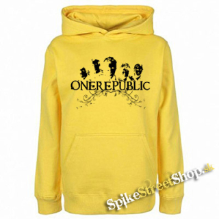 ONE REPUBLIC - Logo And Band - žltá pánska mikina