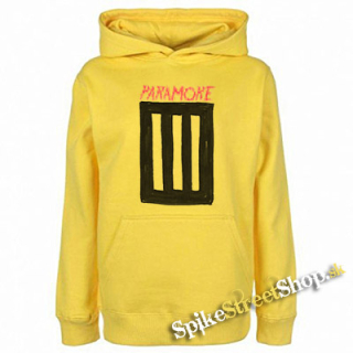 PARAMORE - 3 Bar - žltá pánska mikina
