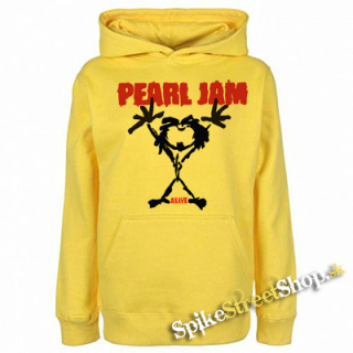 PEARL JAM - Alive Red Black - žltá pánska mikina