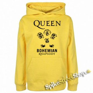QUEEN - Bohemian Rhapsody - žltá pánska mikina