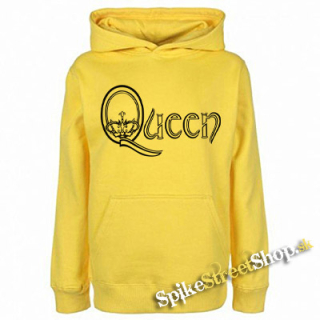 QUEEN - Logo Simple - žltá pánska mikina