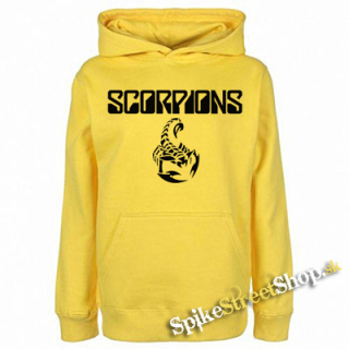 SCORPIONS - Logo - žltá pánska mikina
