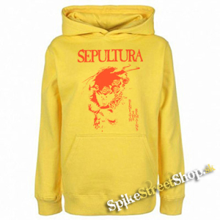 SEPULTURA - Beneath The Remains Red Motive - žltá pánska mikina