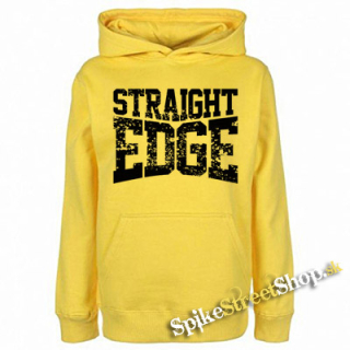 STRAIGHT EDGE - Logo Motive 2 - žltá pánska mikina