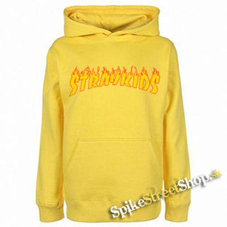 STRAY KIDS - Logo Flame - žltá pánska mikina