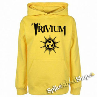 TRIVIUM - White Logo - žltá pánska mikina
