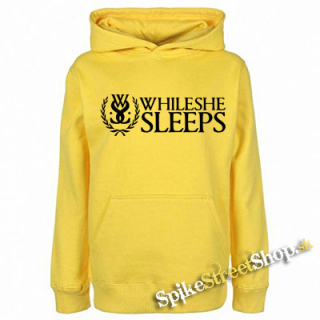 WHILE SHE SLEEPS - Logo - žltá pánska mikina