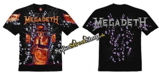 MEGADETH - Fullprint Hangar 18 Theme - čierne pánske tričko 