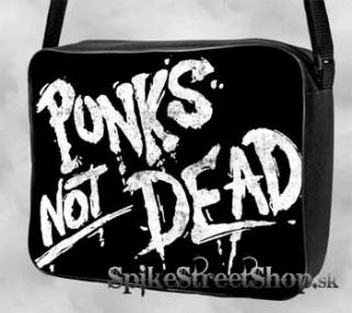 PUNKS NOT DEAD - White Slogan - taška na rameno 