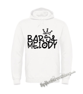 BARS & MELODY - Logo Crest - biela pánska mikina
