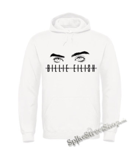 BILLIE EILISH - Eyes Logo - biela pánska mikina