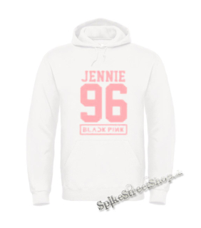 BLACKPINK - JENNIE 96 - Pink Number Years - biela pánska mikina