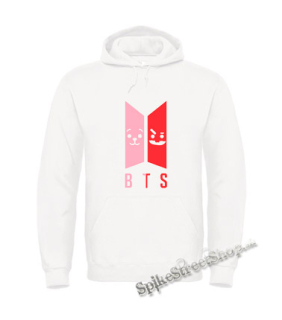 BTS - Emoji BT21 - Logo Colour - biela pánska mikina