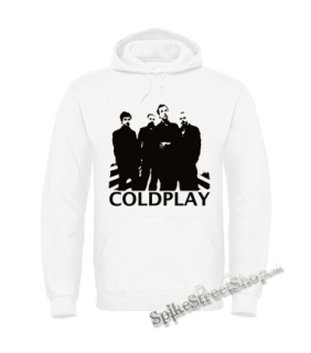 COLDPLAY - Logo & Band - biela pánska mikina