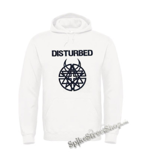 DISTURBED - Logo - biela pánska mikina