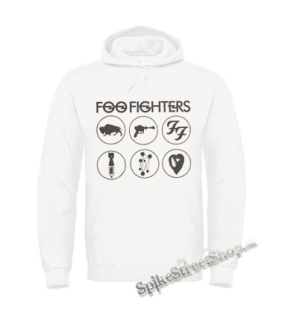 FOO FIGHTERS - Album Collection - biela pánska mikina