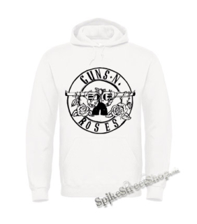 GUNS N ROSES - Circle Logo - biela pánska mikina