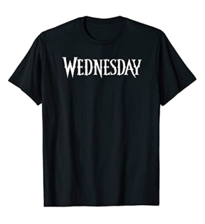 WEDNESDAY - Logo White Nevermore Academy Series - čierne detské tričko
