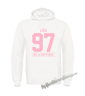 BLACKPINK - LISA 97 - Pink Number Years - biela pánska mikina