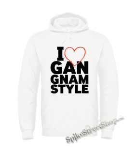 I LOVE GANGNAM STYLE - biela pánska mikina
