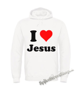I LOVE JESUS - biela pánska mikina