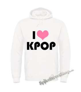 I LOVE K-POP - biela pánska mikina