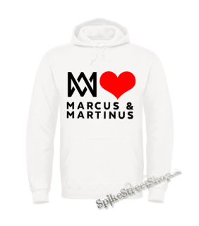 I LOVE MARCUS & MARTINUS - biela pánska mikina