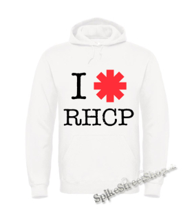 I LOVE RED HOT CHILI PEPPERS - biela pánska mikina