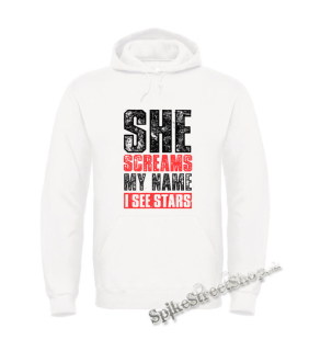 I SEE STARS - She Screams My Name - biela pánska mikina